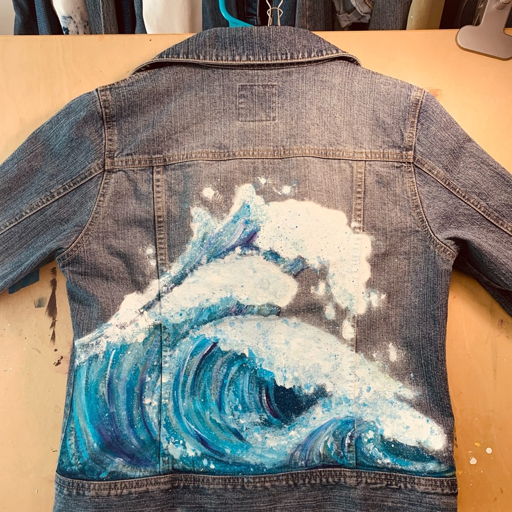 Hand painted Denim (Upcycled) - Picture 12 of 16